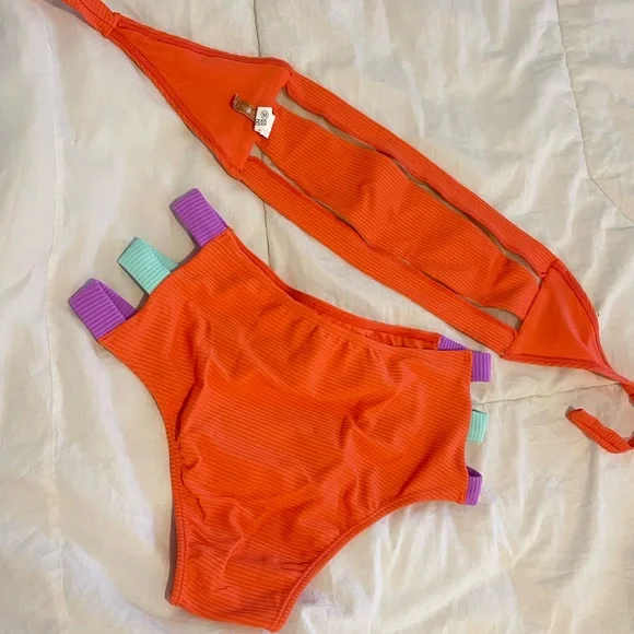 Orange Swimwear Set - Picture 4 of 5